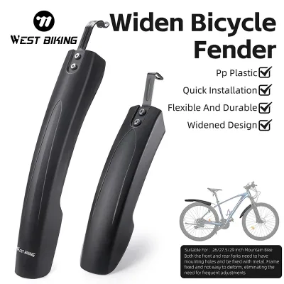 WEST BIKING Bicycle Fenders Mountain Bike Mudguard 26-29Inch Front Rear Tire Wheel MTB Bike Guard Fender Bicycle Protect image 1