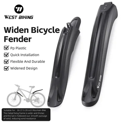 WEST BIKING Bicycle Mudguard Set 26/ 27.5/29 inches MTB Cycling Fender E-Bike Adjustable Mountain Bike Widen Lengthen Pr