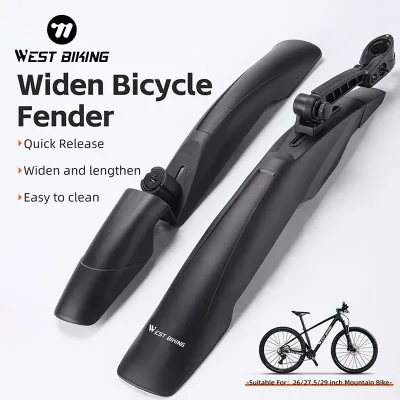 WEST BIKING Long MTB Mudguards 26/27.5/29 Inch Quick Release