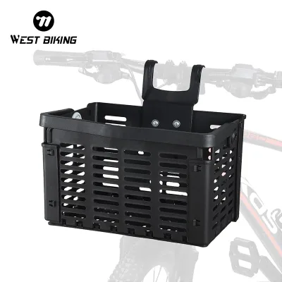 WEST BIKING Foldable Bicycle Front Basket Multi-functional MTB Road Bicycle Handlebar Bag Rear Pannier Cycling Accessori image 1