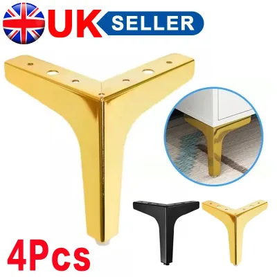 4pcs Furniture Legs Metal For-Sofa Bed Cabinet Coffee Table Feet Ch...