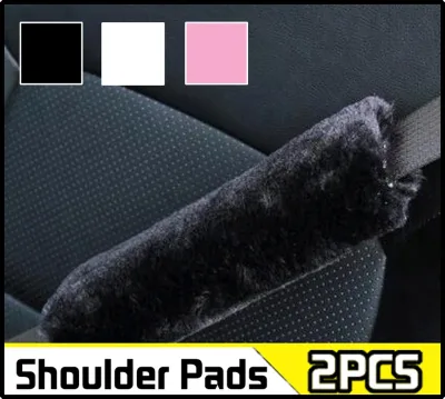 Car Seat Belt Cover Fluffy Auto Seatbelt Cover Cushion Protector Kids Baby Pillow Safety Belt Clips Shoulder Pads Harnes