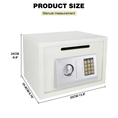 16L Electonic Safe Box Security Safe Box with Keypad and 2 Keys, Wall Mounted with Prodrilled Holes, 25 x 35 x 25cm, image 1