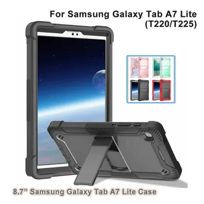 Case For Samsung Galaxy Tab A7 Lite 8.7" T220/T225 ，Shockproof Hard PC+Silicone Heavy Duty Stand Cover image 1