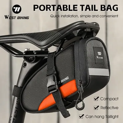West BIKING Bicycle Saddle Bags Reflective Bike Rear Tool Bag Water...