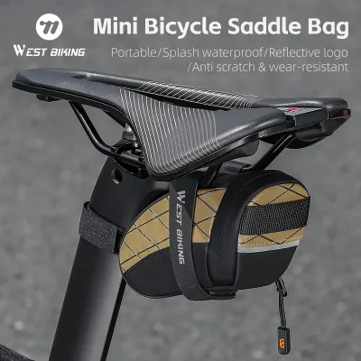West BIKING Bicycle Saddle Bag Mini Portable PU Water Repellent Bik...