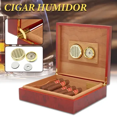 Cedar Wood Portable Cigar Humidor image 1