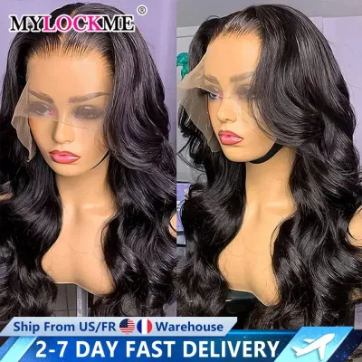 34 32 30In Body Wave Human Hair Lace Frontal Wigs 13x4 13x6 Transpa...