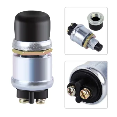 12V Heavy Duty Push Button Momentary Switch Splash Proof Ignition Horn
