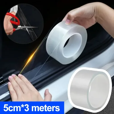 Clear Protector Sill Scuff Car Door Plate Sticker Bumper Body Anti Scratch Strip image 1