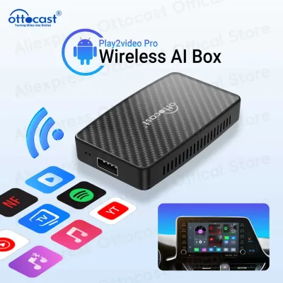 OTTOCAST Play2Video Pro Wireless CarPlay Android Auto Adapter for Youtuber for NetFlix Car Accessories for Lada HAVAl HY image 1