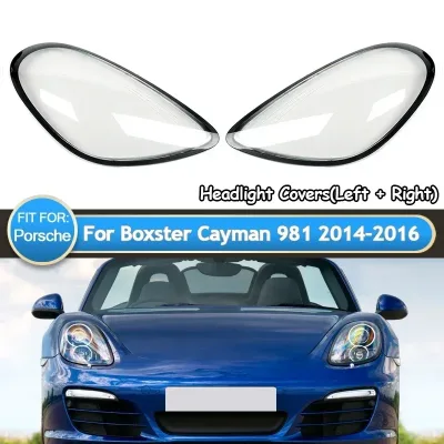 2x for Porsche Boxster Cayman 981 2014-2016 Car Headlight Lens Cove...