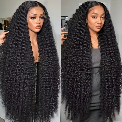 Mamushow 13x4/13x6 HD Transparent Lace Front Human Hair Deep Wigs P...