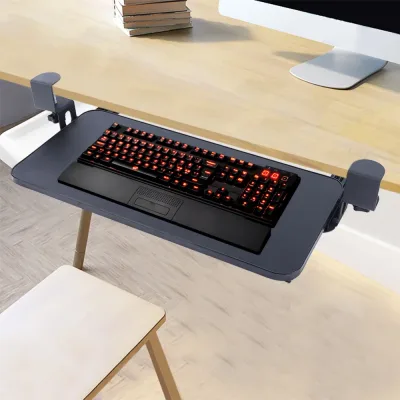 Keyboard holder Computer Keyboard Mouse Under Desk Mount Slider Tray Extender Tray 52*25cm