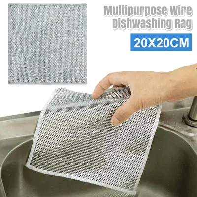 10PCS Multipurpose Wire Dishwashing Rags for Wet and Dry, Wire Dishwashing Rag image 1
