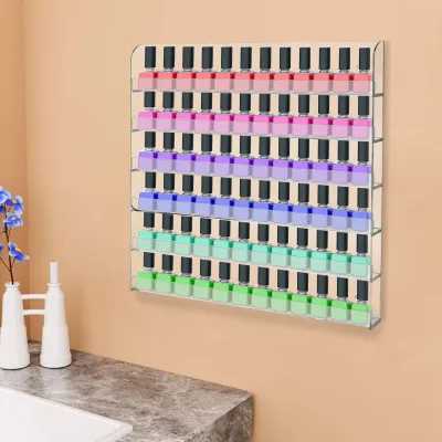 Wall Mounted Acrylic Nail Polish Display Stand image 1