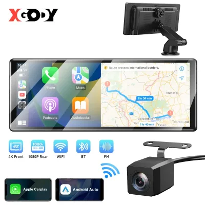 4k HD CarPlay Dash Cam Wireless Android Car DVR Recorder Camera Fro...
