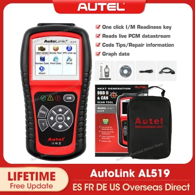 Autel AutoLink AL519 OBD2 Code Reader I/M Readiness Check Engine