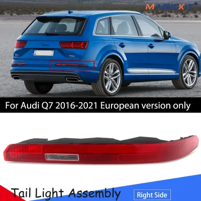 MAGICKIT Right and Left  Rear Tail Bumper Reflector Light Brake Fog Lamp For Audi Q7 2016-2021 European version only Acc