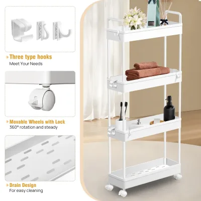 DayPlus 4-Tier Mobile Storage Cart image 1