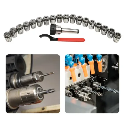 ER32 Collet 18PC Set MT3 Shank Chuck, Tools for Milling Machine, lathe, Drilling