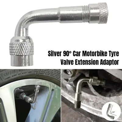 2x 90° Valve Stem Extensions for Motorcycles and Cars image 1