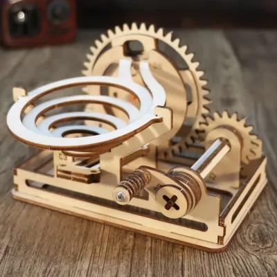 Spiral Marble Run 3D Wooden Puzzles for Adults and Teens DIY Model Building Kits with Mechanical Puzzles image 1