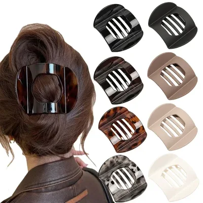 New Large Small Sizes PC Hair Clips for Women Non-slip Hair Accessories Vintage Arc Shaped Duck Claw Hairpins Girl Barre