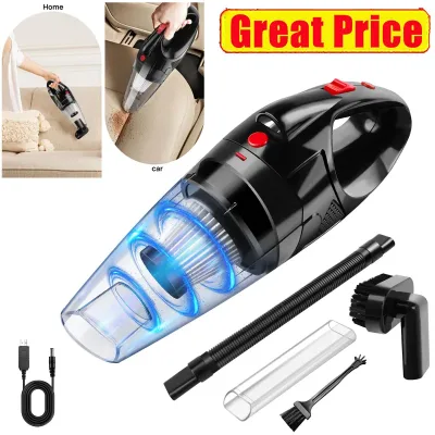 Handheld Car Vacuum Cleaner 3 IN 1, Cordless 7500PA Suction USB Rechargeable Portable Lightweight fit for Pet, Car, Home