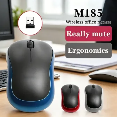 New M185 Mini Wireless Mouse Comfortable Portable Mouse Mice 1000DPI Ergonomic Mouse 2.4GHz with USB Mini Receiver for P image 1