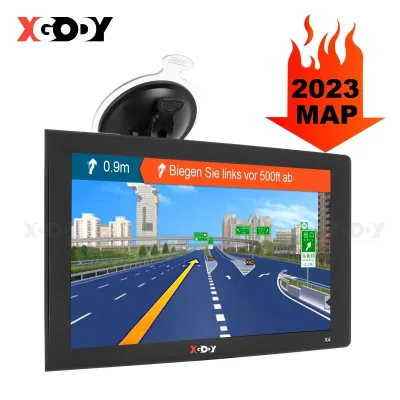 XGODY 9-Inch Touchscreen Truck Sat Nav for HGV LGV Coach Lorry