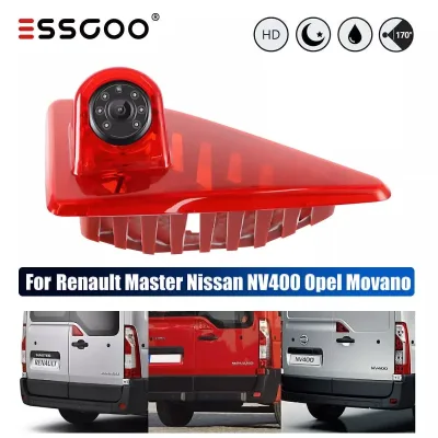 ESSGOO 3rd Brake Light Cover HD Rear View Backup Camera Night Vision For Renault Master 2010-2019 Nissan NV400 10-20 Ope