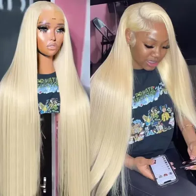 30 36 Inch 13x6 Bone Straight 613 Hd Honey Blonde Lace Front Human ...
