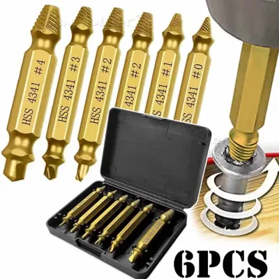 6-Piece Broken Screw Extractor Set image 1