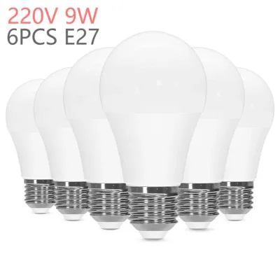 6-Pack E27 LED Bulbs 9W 3000K-6500K 900lm image 1