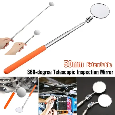 1x Extending Inspection Mirror Telescopic Swivel Car Mechanic Folding Tool 360 DIY