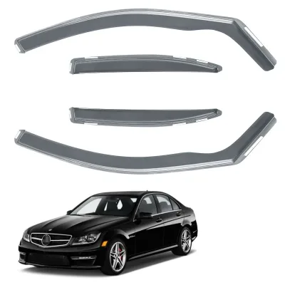 For Mercedes Benz C Class W204 4 Doors Saloon 2007-2014 Wind Deflectors Tinted image 1