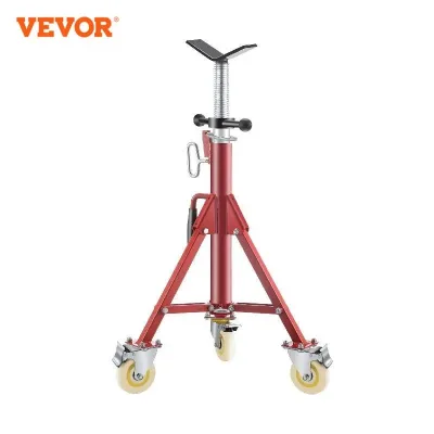SucceBuy Pipe Holding Folding Tripod 3 Types Heights 12in Pipeworking Supporting Clamped Tool with Roller Head