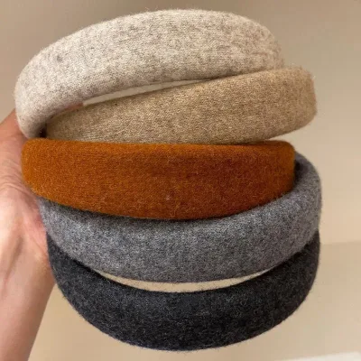 Wool Knitting Headband Hairbands Women Girls Sponge Padded Simple Hair Hoop Band Bezel Hair Accessories Autumn Winter Fa