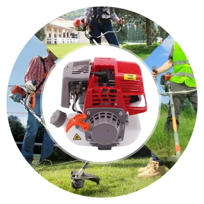4-Stroke Gasoline Engine, Red, Single Cylinder image 1