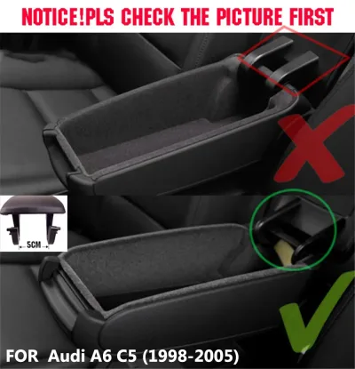 Console Center Armrest Storage Box Cover Lid For Audi A4 A6 S4 Allroad 2000-2006 image 1