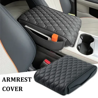 Universal Leather Car Armrest Cover Center Console Box Arm Rest Pad Protector UK