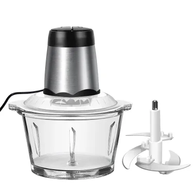 300W Electric Meat Grinder Mincer with 2 L Glass Container, 2 Speed, 4 Durable Blades, Easy to Use and Clean image 1