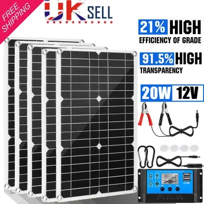 20W Solar Panel Kit 12V with 100A Controller for Camping and RV