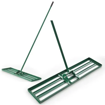 Lawn Leveling Rake 106 cm x 25 cm Heavy Duty Level Lawn Tool w/ Ergonomic Handle for Soil