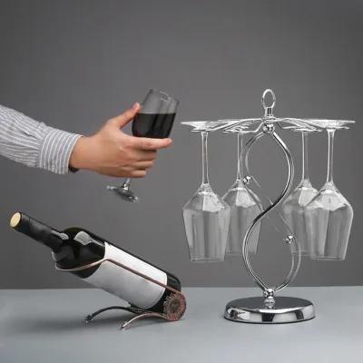 Cup Organizer with 6 Hooks Elegant Air Drying stand Barware Bar