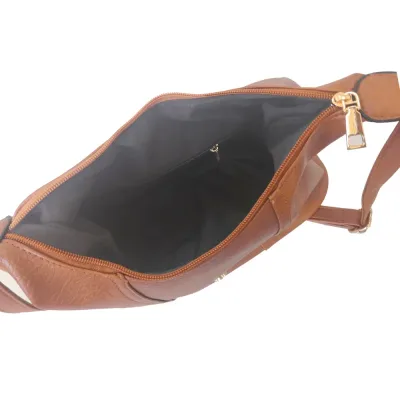 Faux Leather Trapeze Crossbody Bag image 1