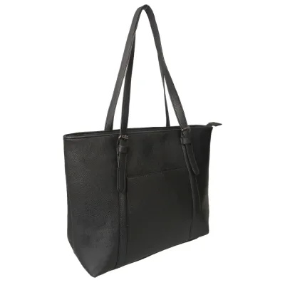 Women's Large Faux Leather Designer Tote Shopper Bag