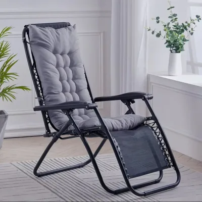 Grey Chaise Lounge Chair Cushion