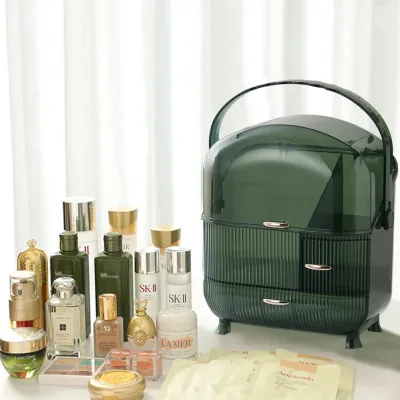Large Green Dustproof Makeup Cosmetic Organiser